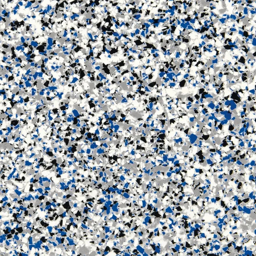 Blue Storm epoxy flake flooring colour