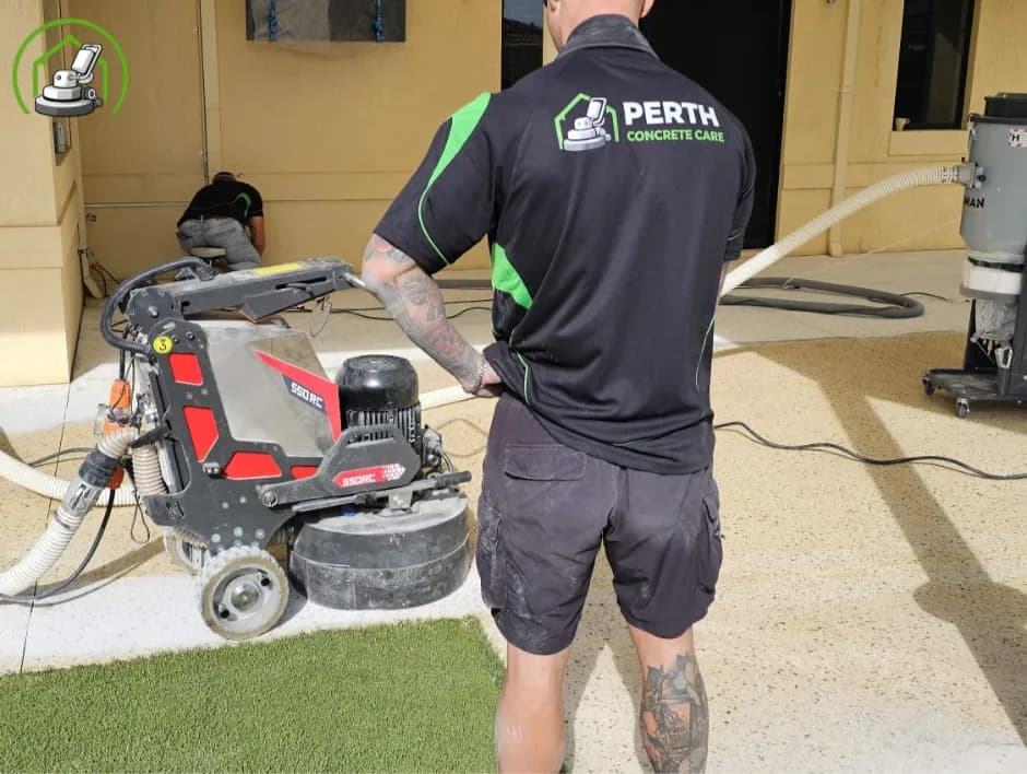 Grind and seal concrete warehouse floor by Perth Concrete Care